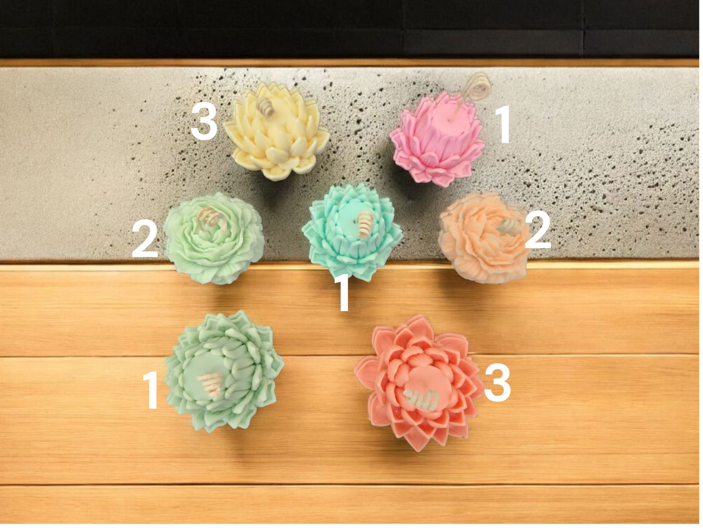 Lotus & Peony Flower candles