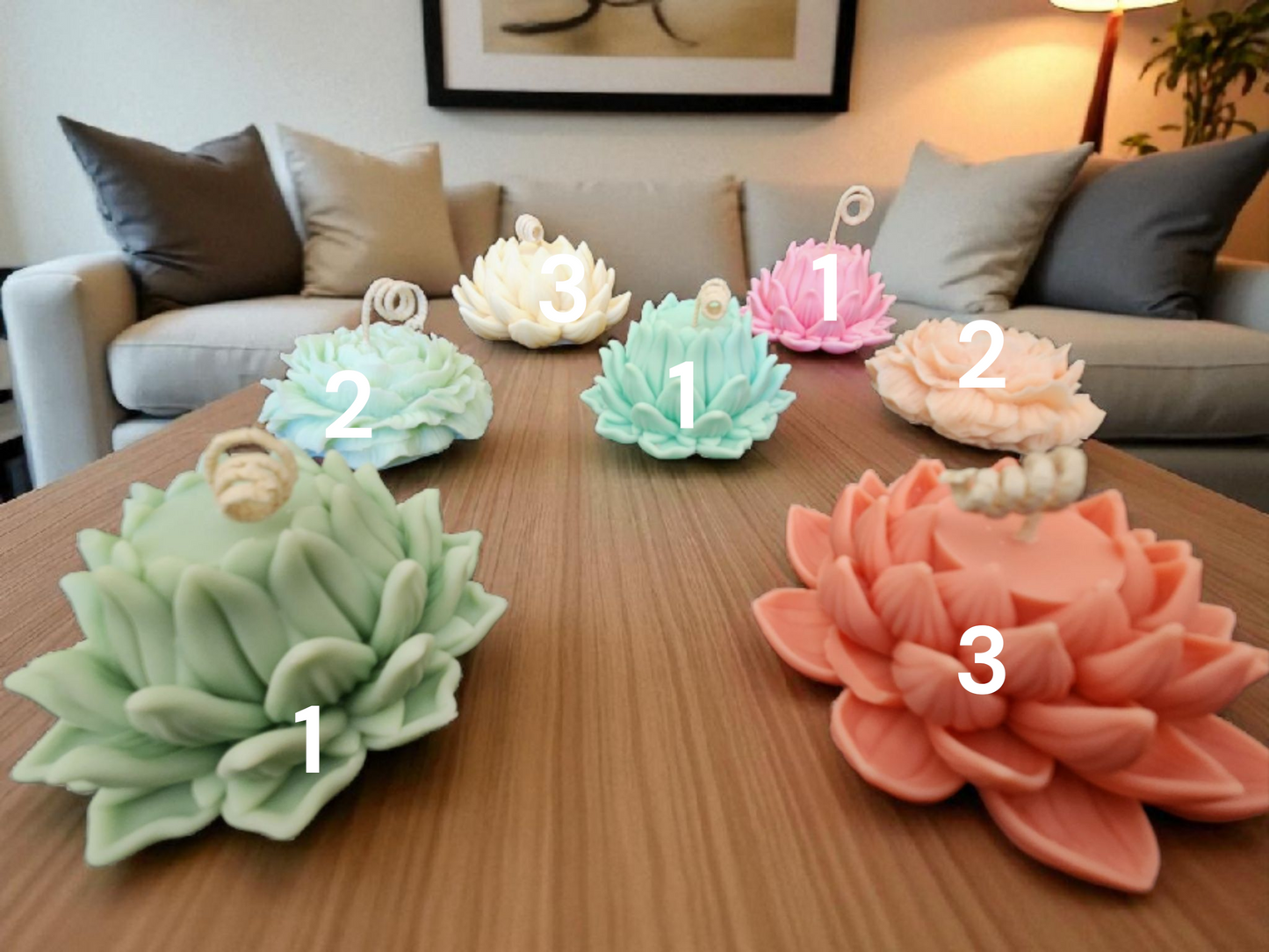 Lotus & Peony Flower candles