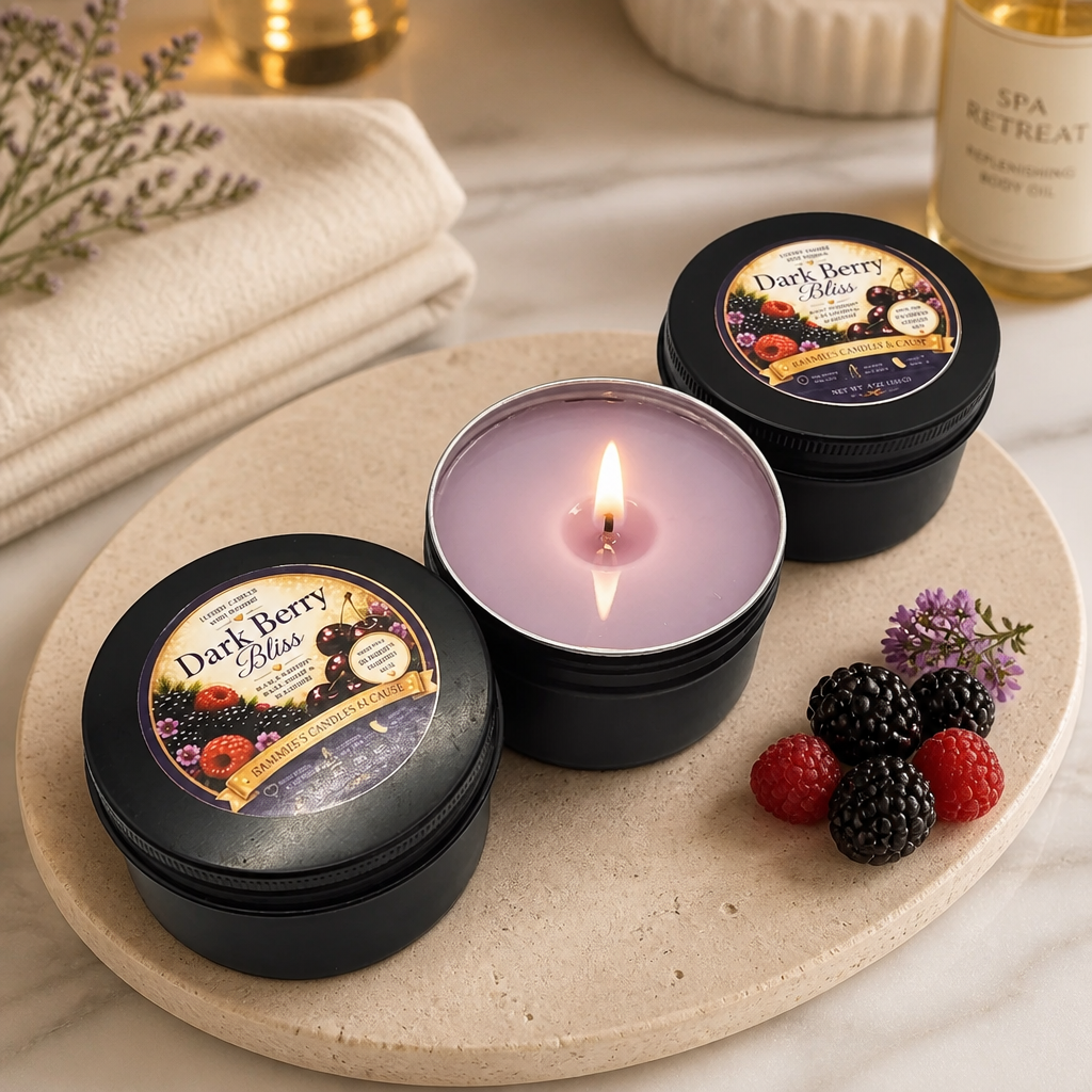 Dark Berry Bliss Candle Tin