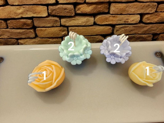 Mini Floral Pillars Set of Two
